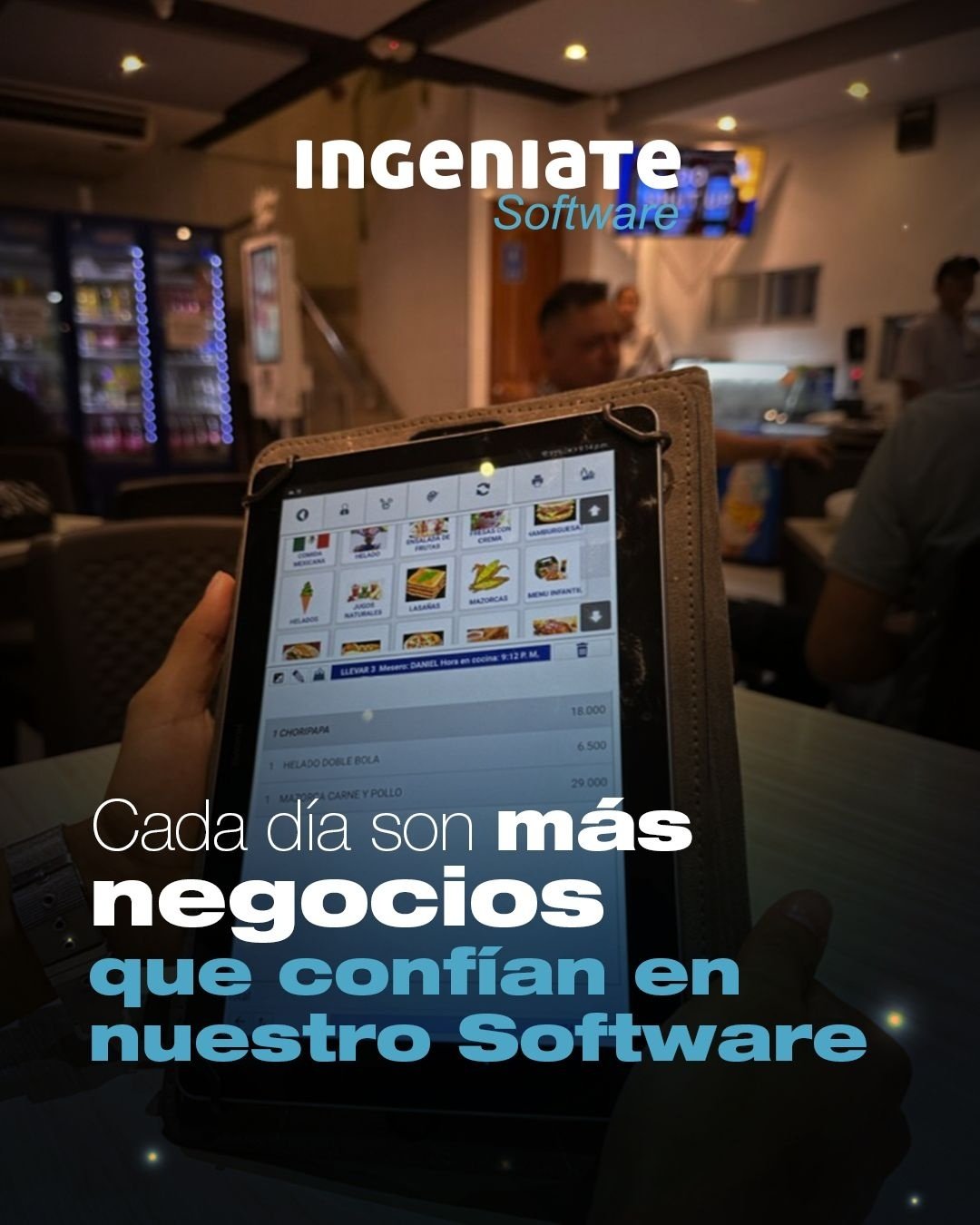 Sistema POS Ingeniate en tablet